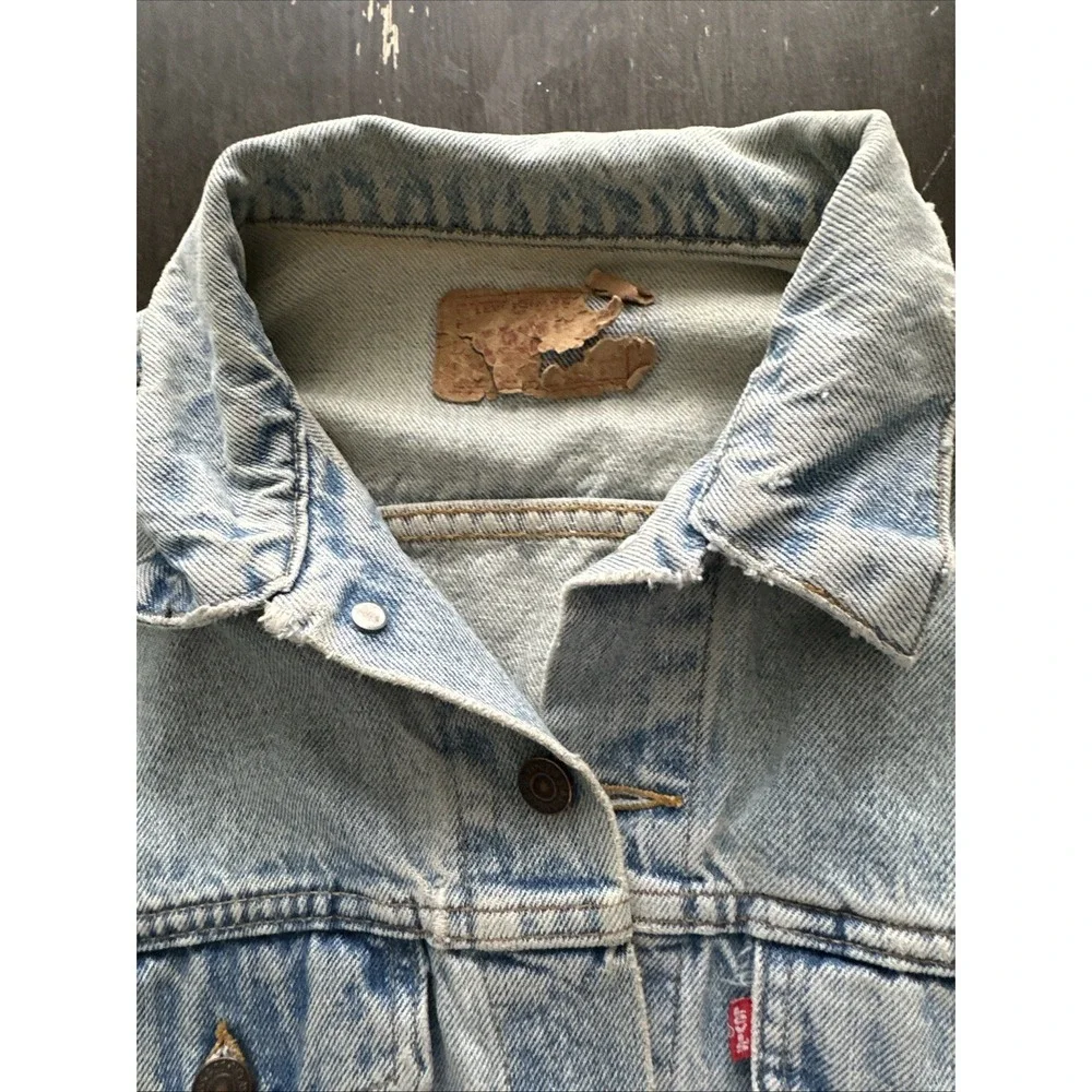 80s Levi's Vintage Trucker Jacket Button Men's Size S/M 70506 Made in USA